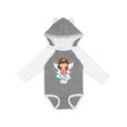 thumbnail image 1 of Inktastic Cute Fairy, Brown Hair, Fairy Sitting On Mushroom Girls Long Sleeve Baby Bodysuit, 1 of 5