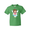 thumbnail image 1 of Inktastic Cute Fairy, Brown Hair, Fairy Sitting On Mushroom Youth T-Shirt, 1 of 5