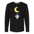 thumbnail image 1 of Inktastic Cute Fairy, Fairy On The Moon, Fairy On A Swing Long Sleeve T-Shirt, 1 of 5