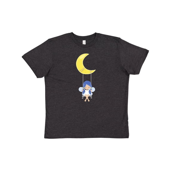 Inktastic Cute Fairy, Fairy On The Moon, Fairy On A Swing Youth T-Shirt