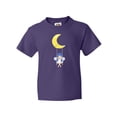 thumbnail image 1 of Inktastic Cute Fairy, Fairy On The Moon, Fairy On A Swing Youth T-Shirt, 1 of 5