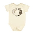 thumbnail image 1 of Inktastic Cute Ferret Heart Boys or Girls Baby Bodysuit, 1 of 5