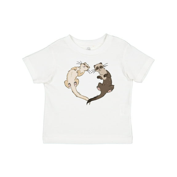 Inktastic Cute Ferret Heart Boys or Girls Baby T-Shirt