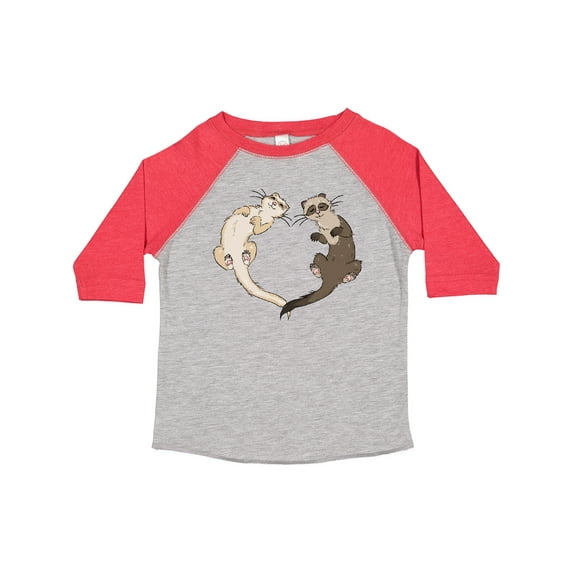 Inktastic Cute Ferret Heart Boys or Girls Toddler T-Shirt