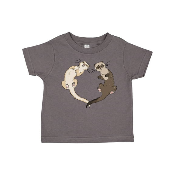 Inktastic Cute Ferret Heart Boys or Girls Toddler T-Shirt