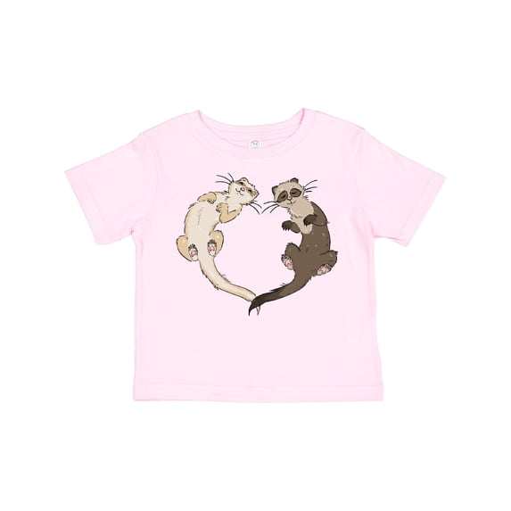 Inktastic Cute Ferret Heart Boys or Girls Toddler T-Shirt