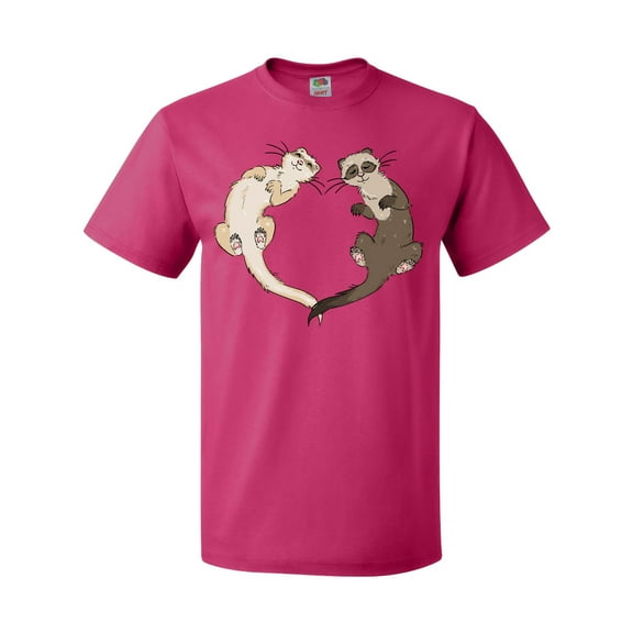 Inktastic Cute Ferret Heart T-Shirt