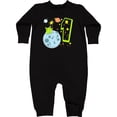 thumbnail image 1 of Inktastic Cute First Birthday Alien in Space Baby Fleece Romper, 1 of 4