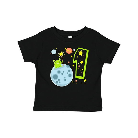 Inktastic Cute First Birthday Alien in Space Boys or Girls Baby T-Shirt