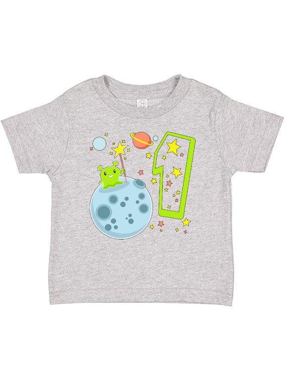Cute First Birthday Alien in Space Boys or Girls Baby T-Shirt