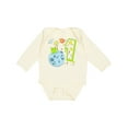 thumbnail image 1 of Inktastic Cute First Birthday Alien in Space Boys or Girls Long Sleeve Baby Bodysuit, 1 of 5