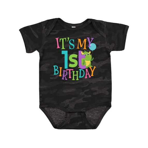 Inktastic Cute First Birthday Monster 1 Year Old Boys or Girls Baby Bodysuit
