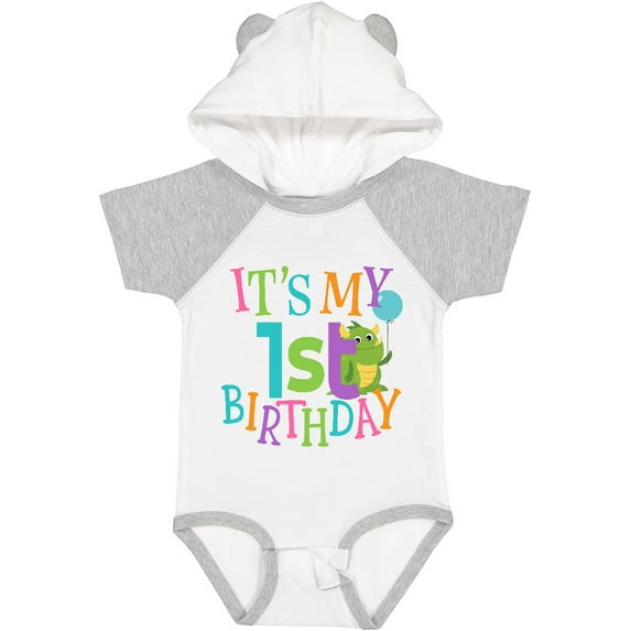 Inktastic Cute First Birthday Monster 1 Year Old Boys or Girls Baby Bodysuit