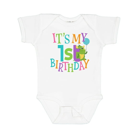 Inktastic Cute First Birthday Monster 1 Year Old Boys or Girls Baby Bodysuit