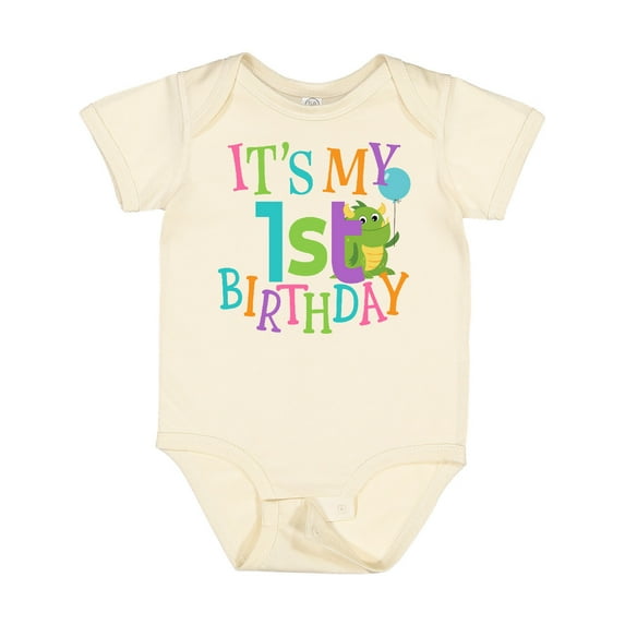 Inktastic Cute First Birthday Monster 1 Year Old Boys or Girls Baby Bodysuit