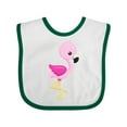 thumbnail image 1 of Inktastic Cute Flamingo, Baby Flamingo, Pink Flamingo, Bird Girls Baby Bib, 1 of 4