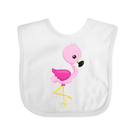 Inktastic Cute Flamingo, Baby Flamingo, Pink Flamingo, Bird Girls Baby Bib