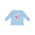 thumbnail image 1 of Inktastic Cute Flamingo, Baby Flamingo, Pink Flamingo, Bird Girls Long Sleeve Toddler T-Shirt, 1 of 5