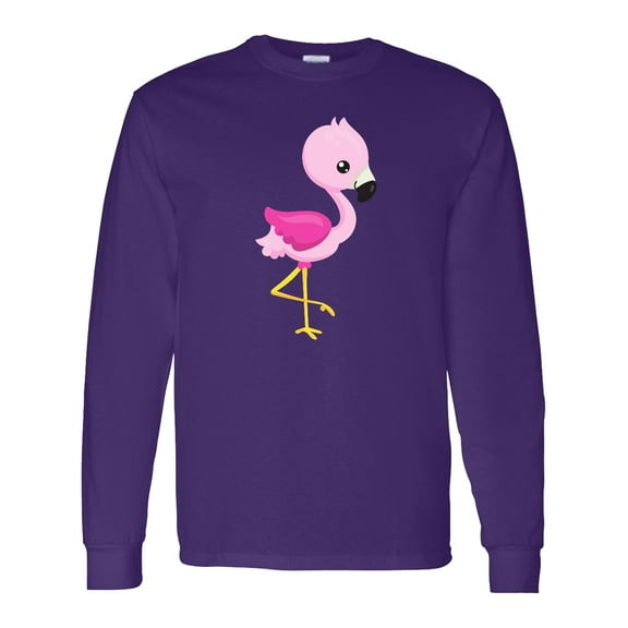 Inktastic Cute Pink Baby Flamingo Long Sleeve T-Shirt