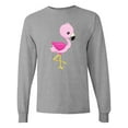 thumbnail image 1 of Inktastic Cute Pink Baby Flamingo Long Sleeve T-Shirt, 1 of 5