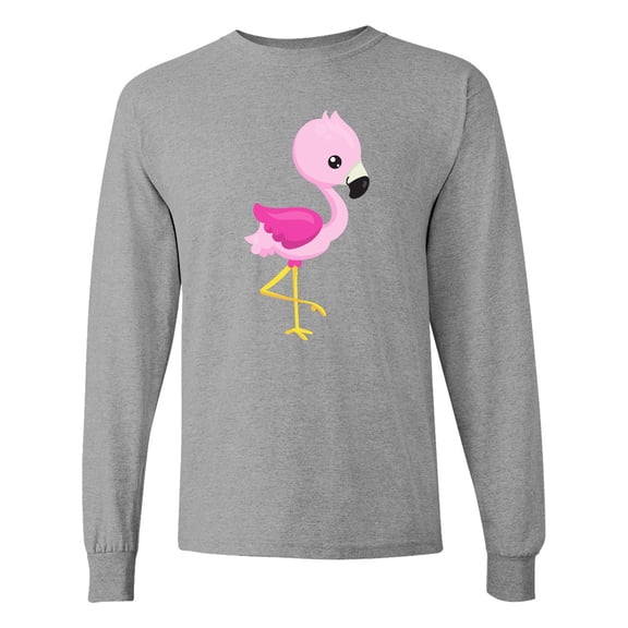 Inktastic Cute Pink Baby Flamingo Long Sleeve T-Shirt