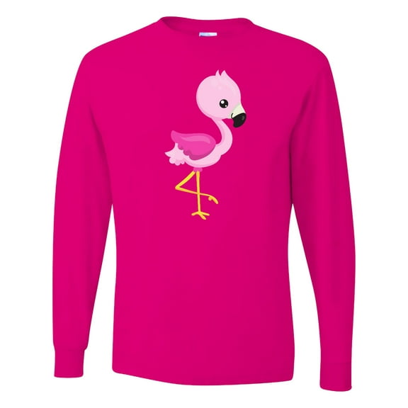 Inktastic Cute Pink Baby Flamingo Long Sleeve T-Shirt