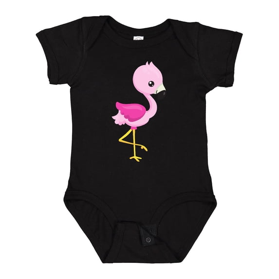 Inktastic Cute Flamingo, Baby Flamingo, Pink Flamingo Girls Baby Bodysuit