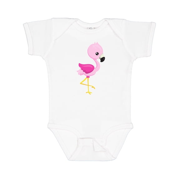 Inktastic Cute Flamingo, Baby Flamingo, Pink Flamingo Girls Baby Bodysuit
