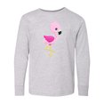 thumbnail image 1 of Inktastic Cute Flamingo, Baby Flamingo, Pink Flamingo Long Sleeve Youth T-Shirt, 1 of 5