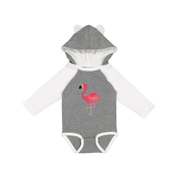 Inktastic Cute Flamingo Bird Boys or Girls Long Sleeve Baby Bodysuit