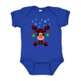 thumbnail image 1 of Inktastic Cute Flannel Reindeer with Christmas Bulbs and Snowflakes Boys or Girls Baby Bodysuit, 1 of 5
