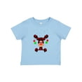 thumbnail image 1 of Inktastic Cute Flannel Reindeer with Christmas Bulbs and Snowflakes Boys or Girls Baby T-Shirt, 1 of 5