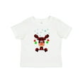 thumbnail image 1 of Inktastic Cute Flannel Reindeer with Christmas Bulbs and Snowflakes Boys or Girls Baby T-Shirt, 1 of 5