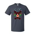 thumbnail image 1 of Inktastic Cute Flannel Reindeer with Christmas Bulbs and Snowflakes T-Shirt, 1 of 5
