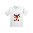 thumbnail image 1 of Inktastic Cute Flannel Reindeer with Christmas Bulbs and Snowflakes Youth T-Shirt, 1 of 5