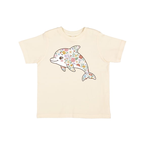 Inktastic Cute Flowered Dolphin Girls Toddler T-Shirt