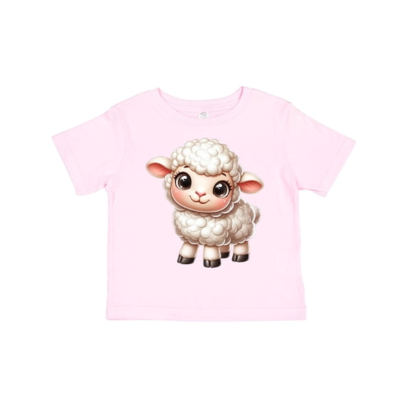 Inktastic Cute Fluffy Lamb Boys or Girls Toddler T-Shirt
