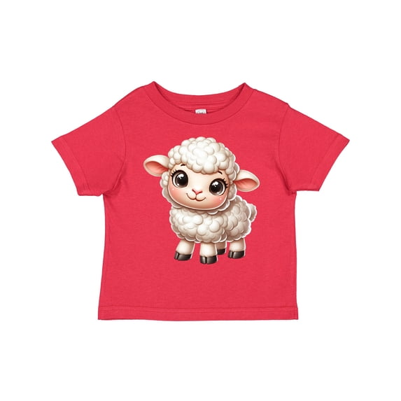 Inktastic Cute Fluffy Lamb Boys or Girls Toddler T-Shirt