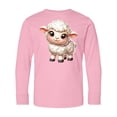 thumbnail image 1 of Inktastic Cute Fluffy Lamb Long Sleeve Youth T-Shirt, 1 of 5