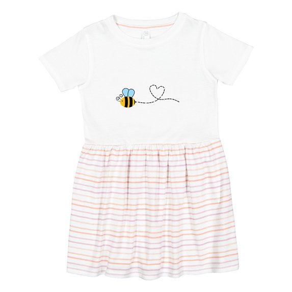 Inktastic Cute Flying Bumble Bee Girls Toddler Dress
