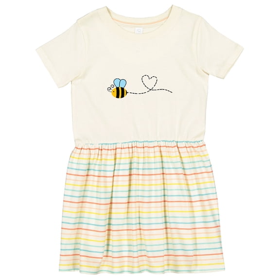 Inktastic Cute Flying Bumble Bee Girls Toddler Dress