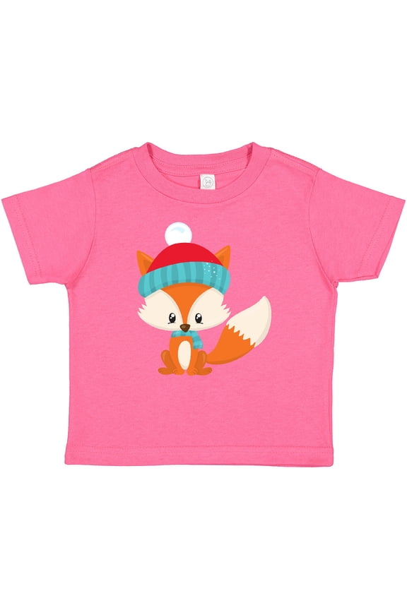 Cute Fox, Fox With Hat And Scarf, Orange Fox Boys or Girls Baby T-Shirt