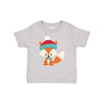 thumbnail image 1 of Inktastic Cute Fox, Fox With Hat And Scarf, Orange Fox Boys or Girls Baby T-Shirt, 1 of 5