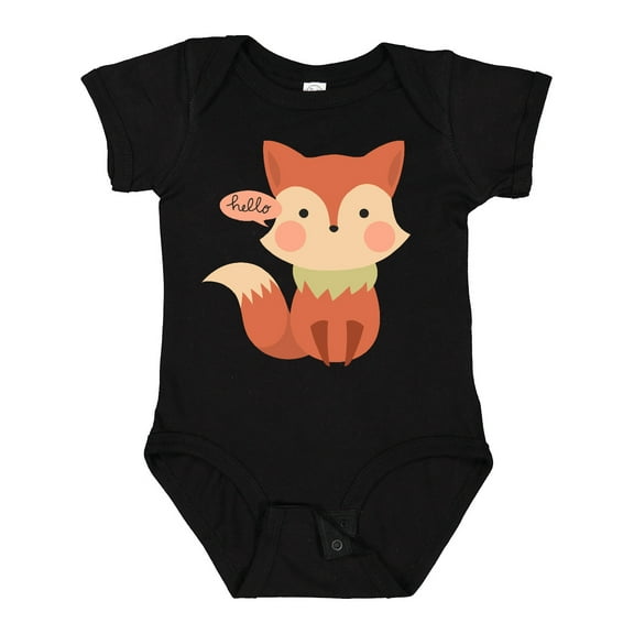 Inktastic Cute Fox Hello Boys or Girls Baby Bodysuit