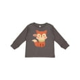thumbnail image 1 of Inktastic Cute Fox Hello Boys or Girls Long Sleeve Toddler T-Shirt, 1 of 5