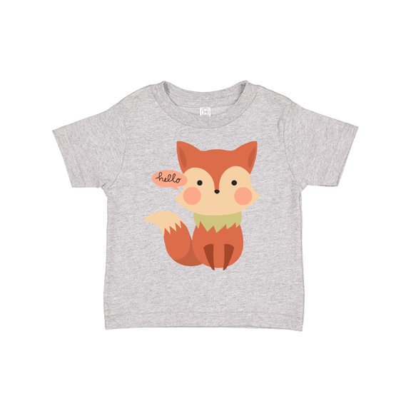 Inktastic Cute Fox Hello Boys or Girls Toddler T-Shirt