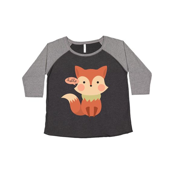 Inktastic Cute Fox Hello Women's Plus Size T-Shirt