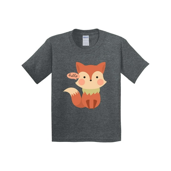 Inktastic Cute Fox Hello Youth T-Shirt