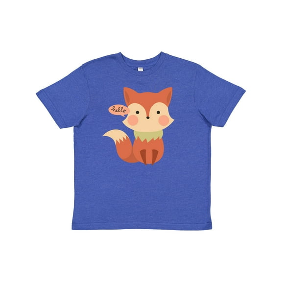 Inktastic Cute Fox Hello Youth T-Shirt