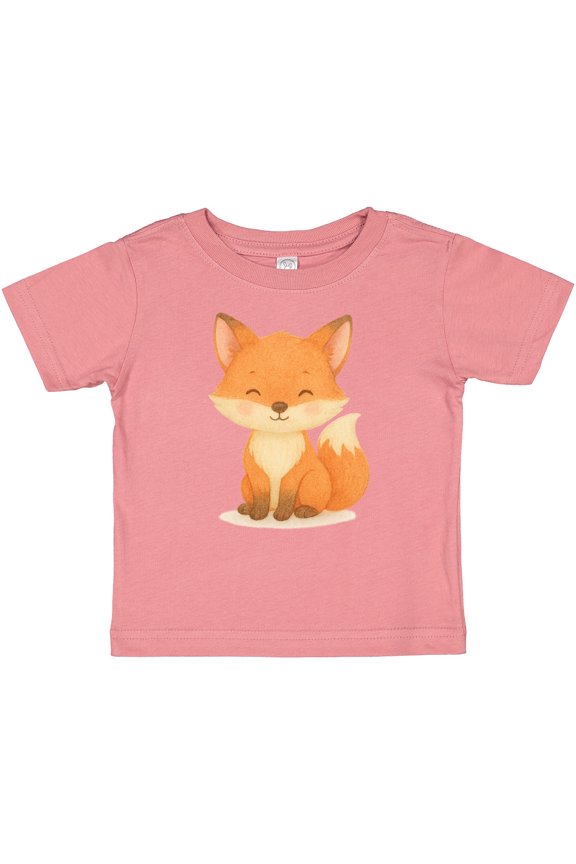 Cute Fox Illustration Boys or Girls Baby T-Shirt